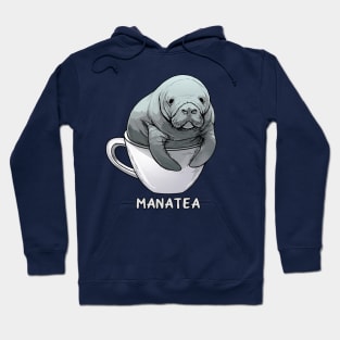 Funny manatee, Manatea pun Hoodie